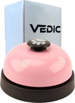 VEDIC® - Hondenbel Roze/Zwart - Intelligentie training - Hondentraining - RVS
