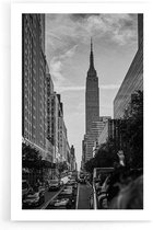 Walljar - Empire State Building - Zwart wit poster