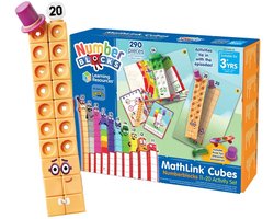 foto van Learning Resources MathLink Cubes Nummerblokken 11-20 Activiteitenset, 30 nummerblokken Activiteiten gekoppeld aan tv-afleveringen, 155 nummerblokken MathLink Cubes