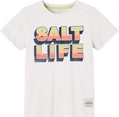 Name it t-shirt jongens - ecru - NKMzoren - maat 134/140