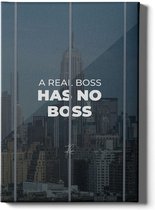 Walljar - Real Boss - Muurdecoratie - Canvas schilderij