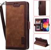 Book Case Samsung Galaxy S22 | Hoogwaardig PU Leren Hoesje | Lederen Wallet Case | Luxe Uitstraling | Telefoonhoesje | Pasjeshouder | Portemonnee | Bruin