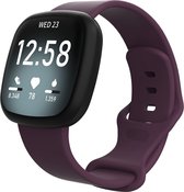 Mobigear Classic Siliconen Bandje voor Fitbit Versa 3 - Paars