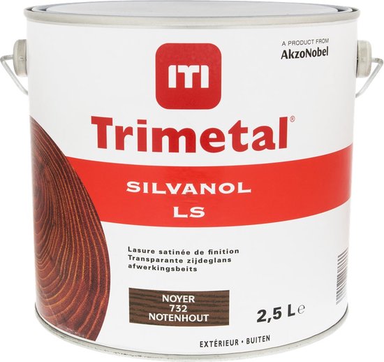 Trimetal Silvanol LS - Zijdeglans transparante 1-potsysteem beits - 732 Noten - 2,50 L