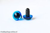 Veiligheidsogen blauw 15 mm 1 paar