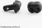 Veiligheidsneus zwart 12 mm 2 stuks