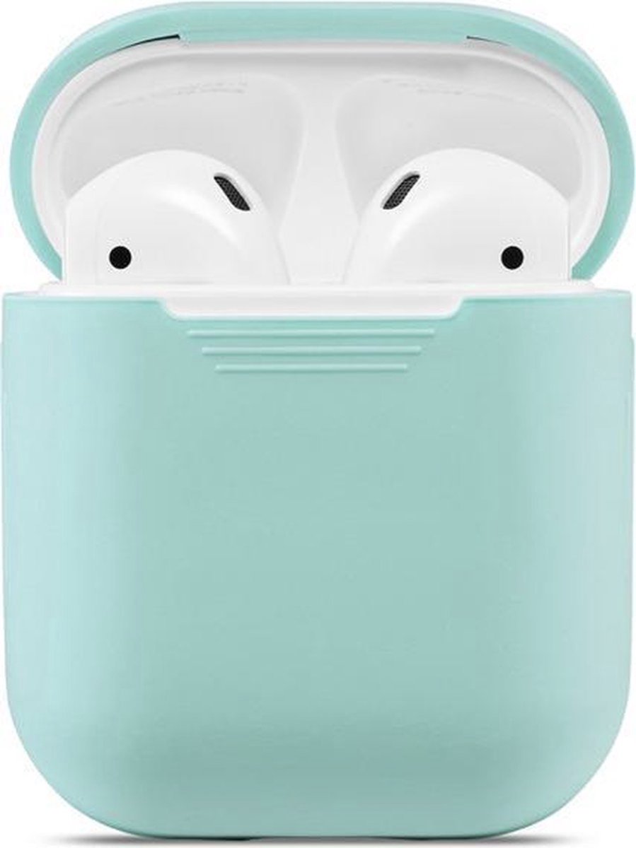 Supertarget AirPods Case Turquoise - Airpods hoesje - Airpods case - Beschermhoes voor AirPods 1+2 - Mint Groen - Tiffany blauw