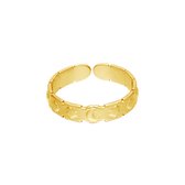 Roestvrijstalen Ring - Yehwang - Ring - One size - Goud