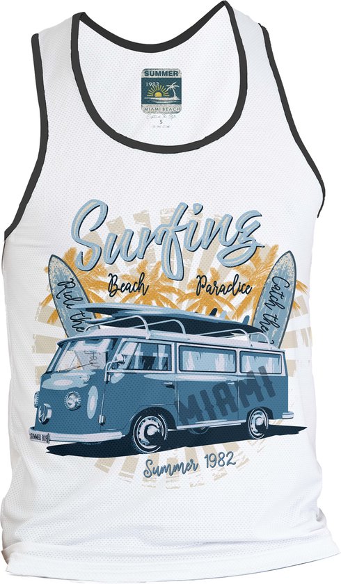 Miami Beach | Mouwloos T-shirt | Tanktops | Singlet | Climacontrol | Maat XXL | 342 Surfing