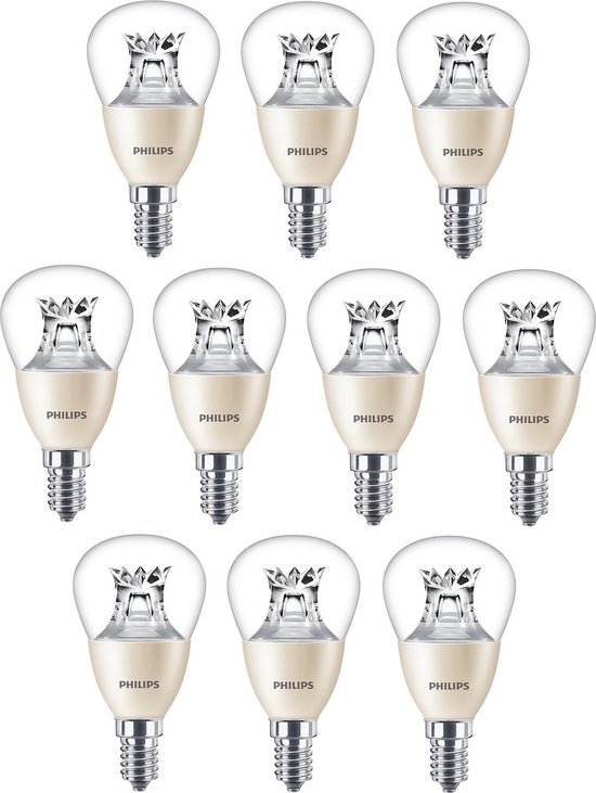 10 STUKS PHILIPS LED KOGELLAMP E14 2.8W/827-822 HELDER DIMTONE | bol.com