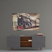 Insigne Glazen Schilderijen - Trein - Wanddecoratie - Geharde Glasschilderij - 110x70 cm | 4 mm