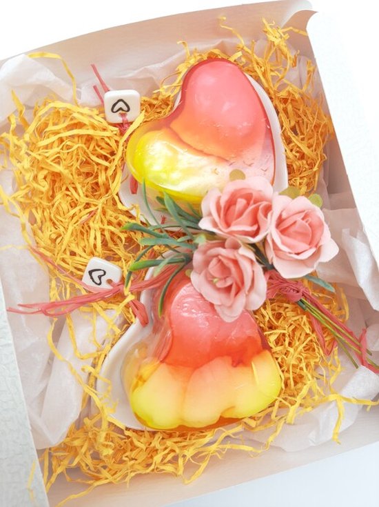 Geschenkset -Handgemaakte zeep-Gift box-Glycerine zeep-cadeau vrouw-Vriendin verjaardag cadeau-Moederdag cadeautje