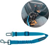 Autogordel voor honden - lichtblauw - voor optimale veiligheid onderweg voor hond en baasje - schok absorberend - hondengordel - voor alle honden - bestand tegen grote krachten - geschikt voor bijna alle auto's