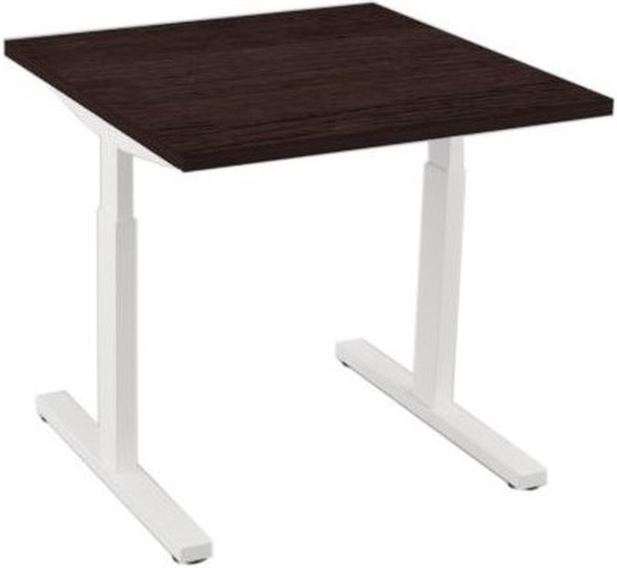 Offeco bureau Oxford - Bureau - Bureautafel - Gaming bureau - Game bureau - Computertafel - Desk - Bureau Wit - Verstelbaar bureau - Gaming Desk - Bureau tafel - Bureau verstelbaar  Logan eik  80x80cm-- blad-  onderstel- x80