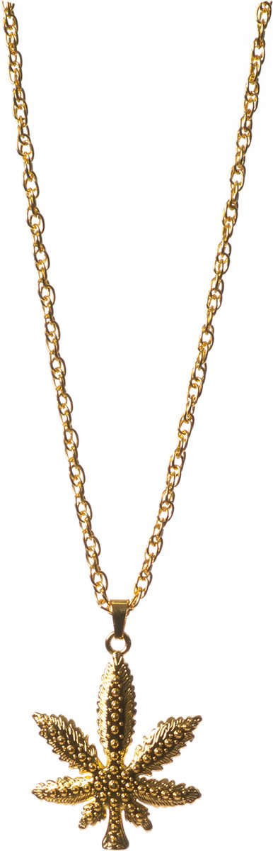Partychimp Gouden GangsterKetting Voor Bij Carnavalskleding Heren Carnavalskleding Dames Carnaval Accessoires Carnaval- Goud - Metaal