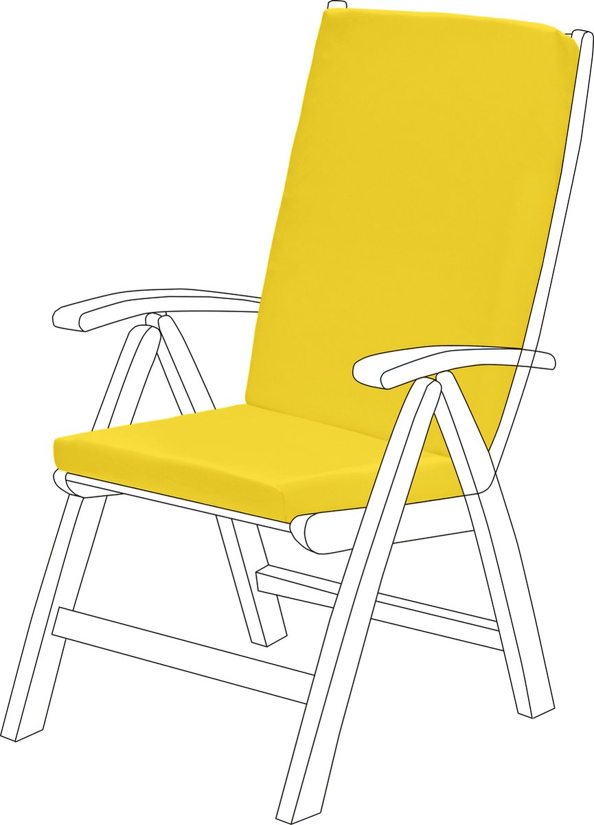 Gardenista hoge rug zitkussen - stoelkussens eetkamer - tuin stoelkussen voor Binnen en Buiten - tuin kussen met lint - 40.5cm x 89.5cm