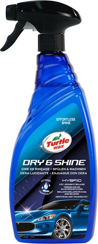 Turtle Wax 53163 Hybrid Dry & Shine Rinse Wax 750ml