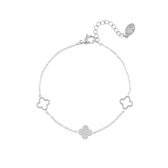 Bracelet Clover- trèfle à quatre feuilles - argent | Cadeau pour elle | Adolescents | Fête des mères
