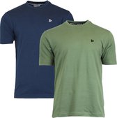 2-Pack Donnay T-shirt - Sportshirt - Heren - Navy/Army Green - maat 3XL