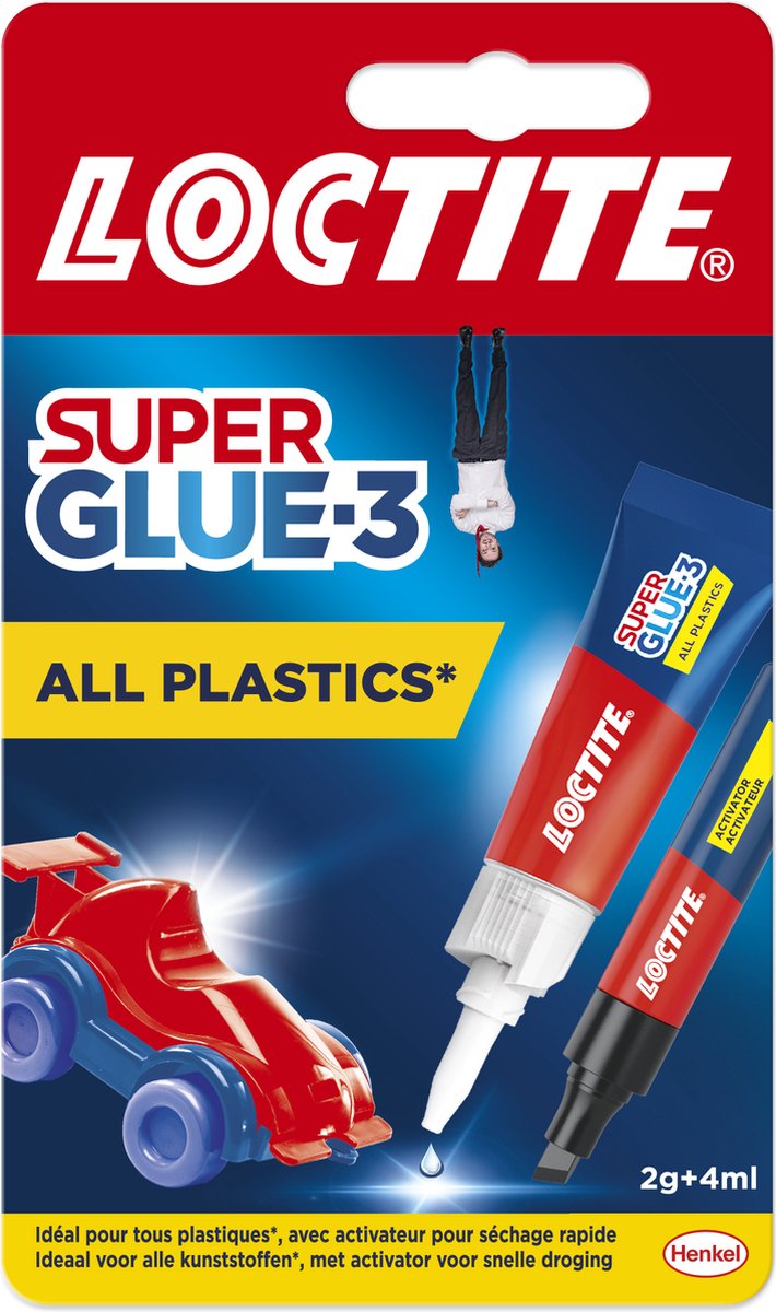 Loctite All Plastics 2g+4 ml | Plastic lijm Universeel | Plastic Lijm Voor Alle Kunststoffen | Speelgoed & Plasticlijm. - Loctite