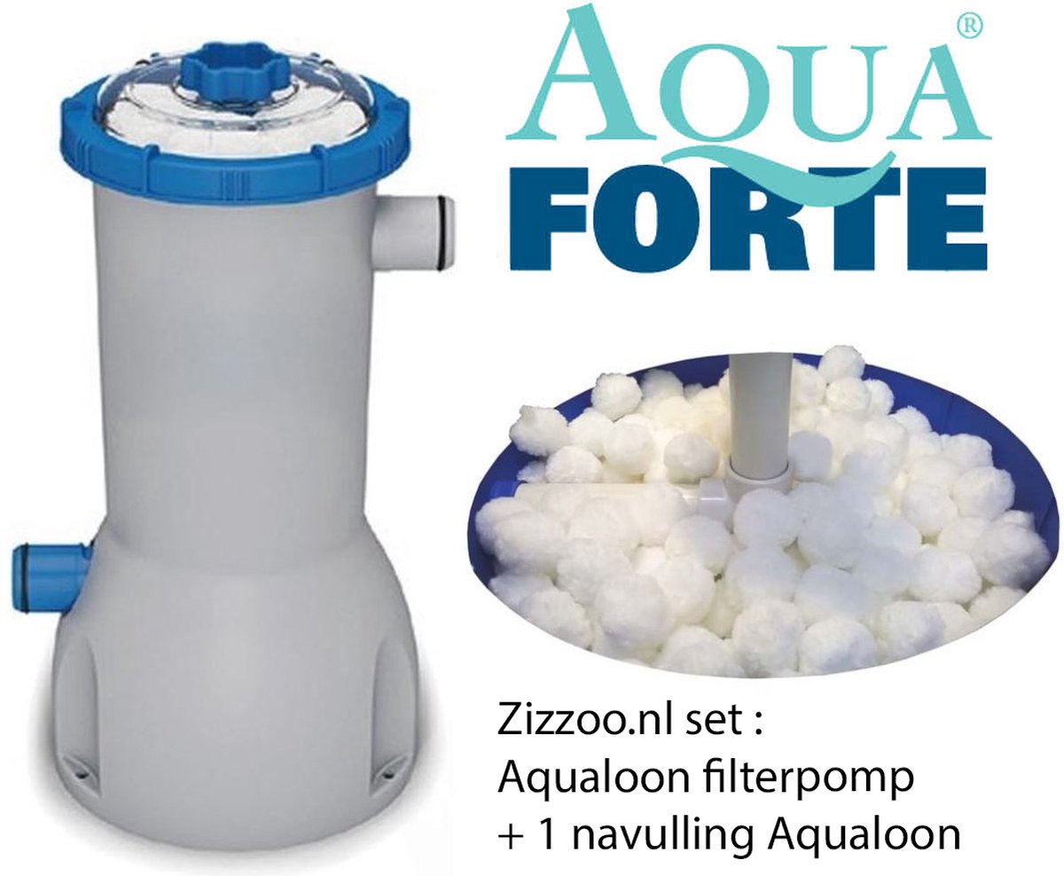 Aqualoon filterpomp voor opzetzwembaden + 1 navulling Aquaforte Aqualoon - zwembadfilter