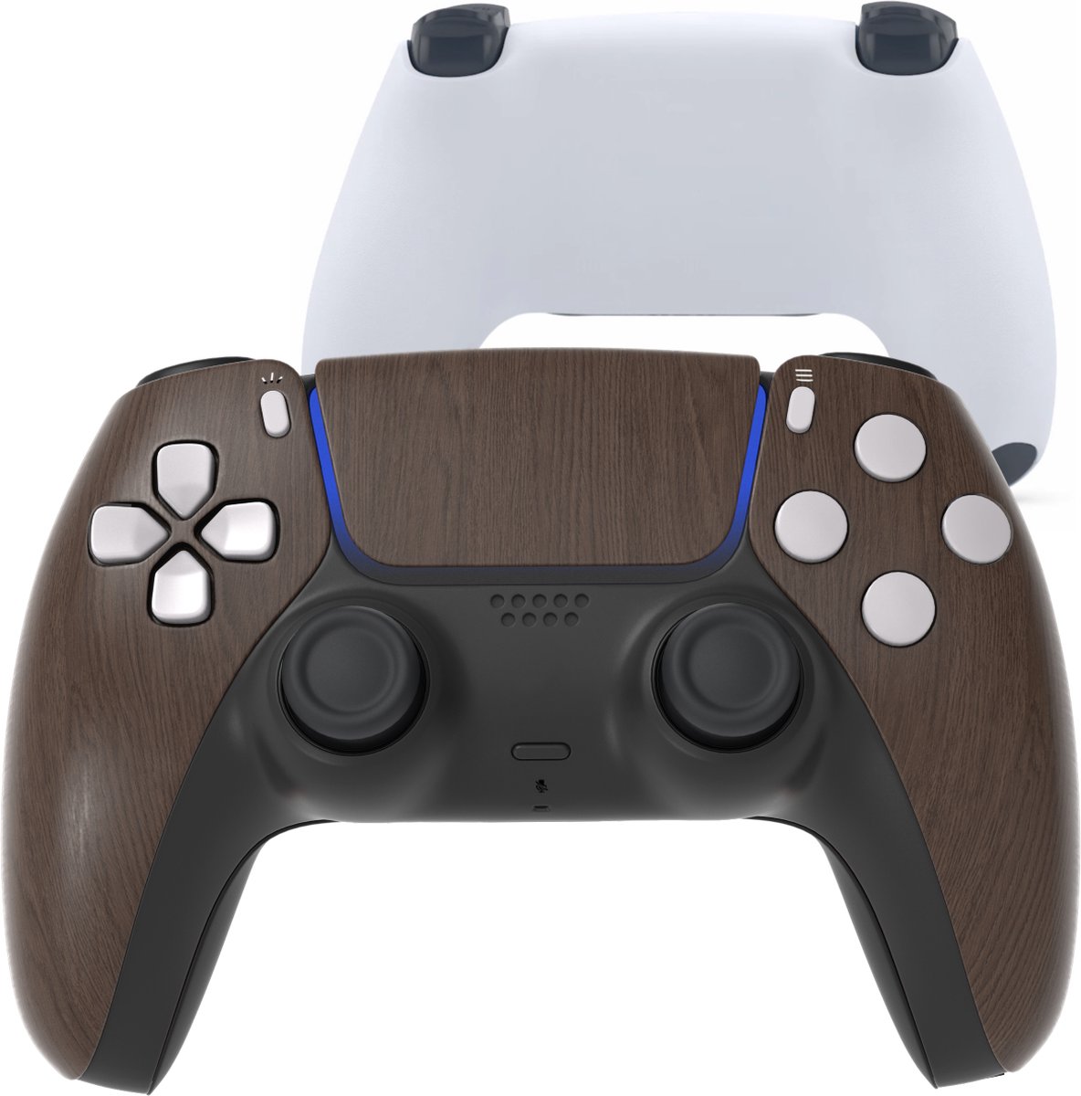 CS Draadloze Controller voor PS5 Wood/Hout Custom