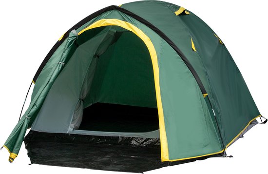 Outsunny Tent voor 3-4 personen 190T kampeertent met haringen koepeltent glasfiber A20-174