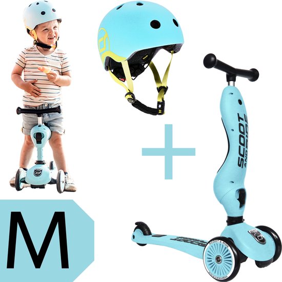 Kinderstep 3 Wielen Loopfiets 3 jaar met Fietshelm Kind Maat M Scoot and Ride . bol