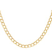 Stainless Steel Necklace - Yehwang - Schakelketting - 39 + 5 cm - Goud