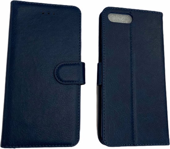 iPhone  7 Plus  / 8 Plus Blauw Stevige Portemonnee Wallet Case  - Pasjeshouder - boek Telefoonhoesje Kunstleer - Book case