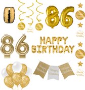 86 jaar Verjaardag Versiering pakket Gold