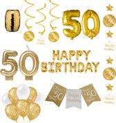 50 jaar Verjaardag Versiering pakket Gold