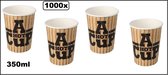 1000x Mega Koffiebeker karton A Hot Cup 350ml - Koffie thee chocomel soep drank water beker karton