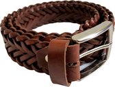 Hommard gevlochten Echt Leren Riem, Bruin, Genuine Leather Belt, Woven Leather Belt, Brown