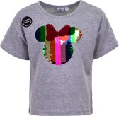 Minnie Mouse grijs t-shirt met omkeerbare pailletten maat 128