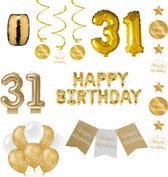 31 jaar Verjaardag Versiering pakket Gold