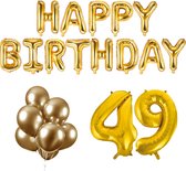 49 jaar Verjaardag Versiering Ballon Pakket Goud