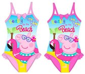 Lichtroze badpak van Peppa Big - Beach maat 128