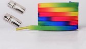 Beste Veters - Regenboog veters - Veters magneet - Elastische veters - Veters niet strikken - Veters 100 cm - Regenboogveters