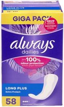 Always - Inlegkruisjes - Long Plus - 58 stuks