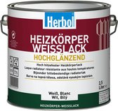 Herbol Radiator lak Hoogglans - Wit - 2,5 Liter