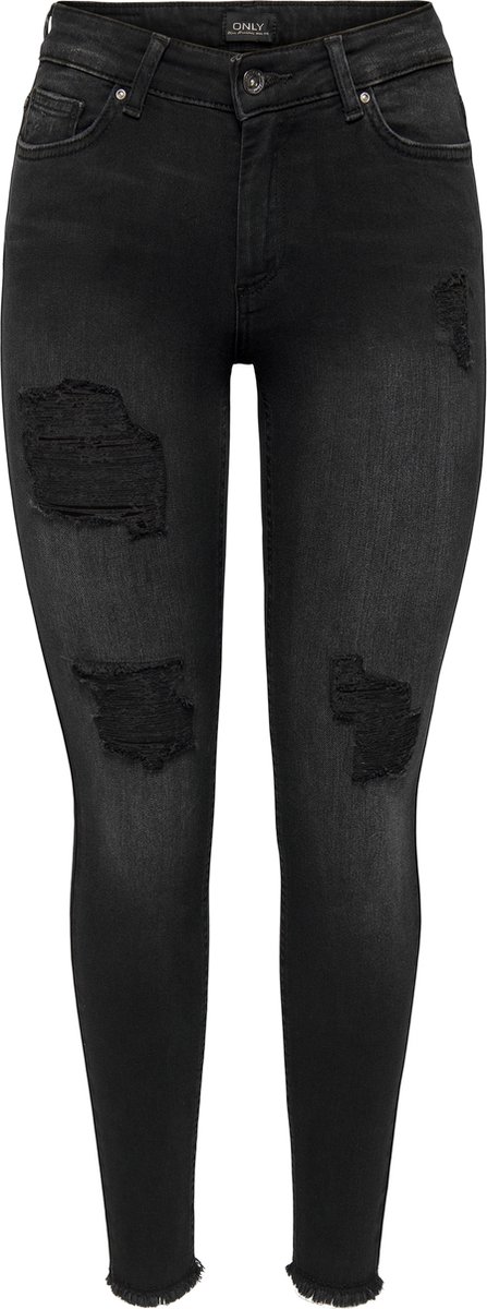 ONLY ONLBLUSH MID SK RAW ANK DEST TAI099 NOOS Dames Jeans - Maat S x L32