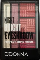 D'Donna - Glitter Oogschaduw - Night Bright Perfect Shine Finish - Roze/Wit - 1 Palette met applicator - Nummer 1B
