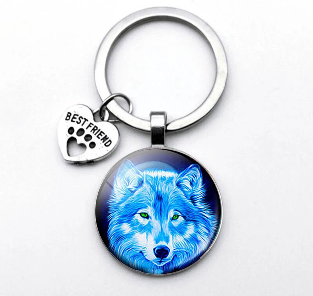 Metalmorphose sleutelhanger Wolf pack