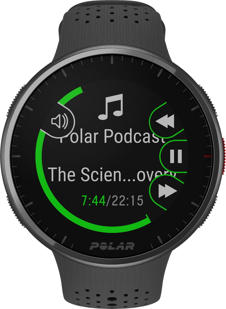 Polar Pacer Pro Geavanceerd GPS Hardloophorloge Carbon Maten S-L