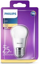 4 stuks Philips LED Kogellamp E27 4W 2700K Mat Niet dimbaar
