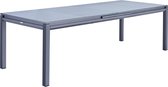 NATERIAL - uitschuifbare tuintafel ODYSSEA - uitschuifbare tafel voor 8 tot 10 personen - 256/320x100 cm - eettafel - met glazen blad - aluminium - antraciet