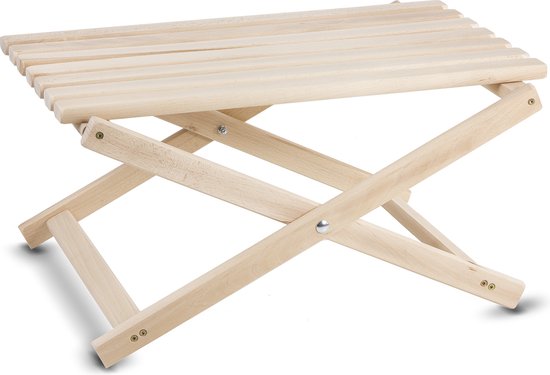 WOODOK - Table de jardin pliable pour bains de soleil | Fabriqué en bois de hêtre de haute qualité