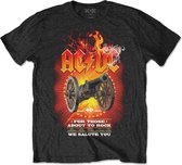 AC/DC - FTATR 40th Flaming Heren T-shirt - S - Zwart