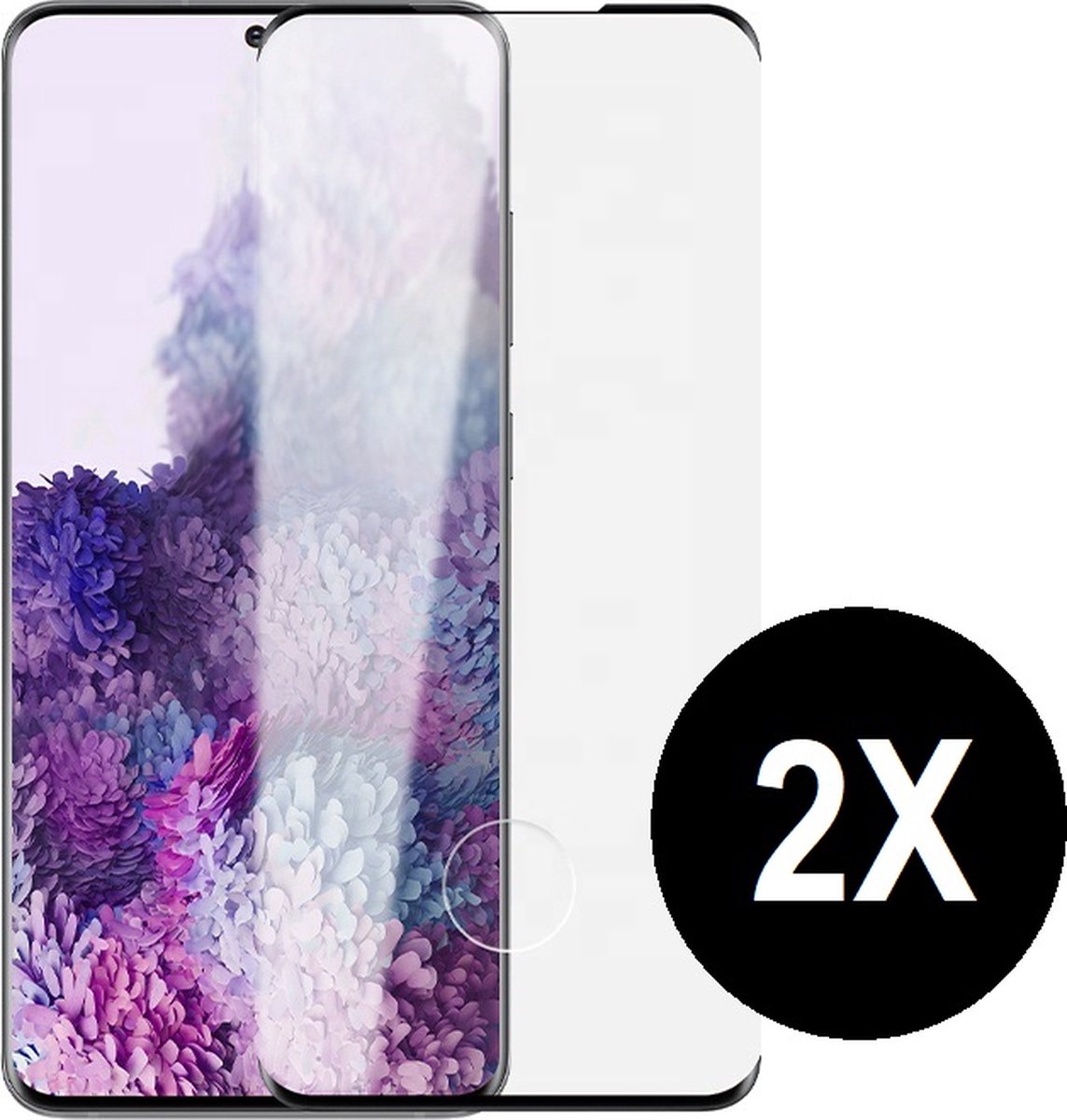Screenprotector geschikt voor Samsung Galaxy S20 - Screen protector geschikt voor Samsung S20 - Beschermglas - Glasplaatje - 2 stuks